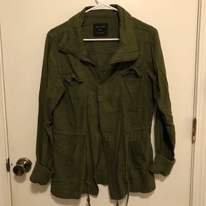 Army green utility jacket